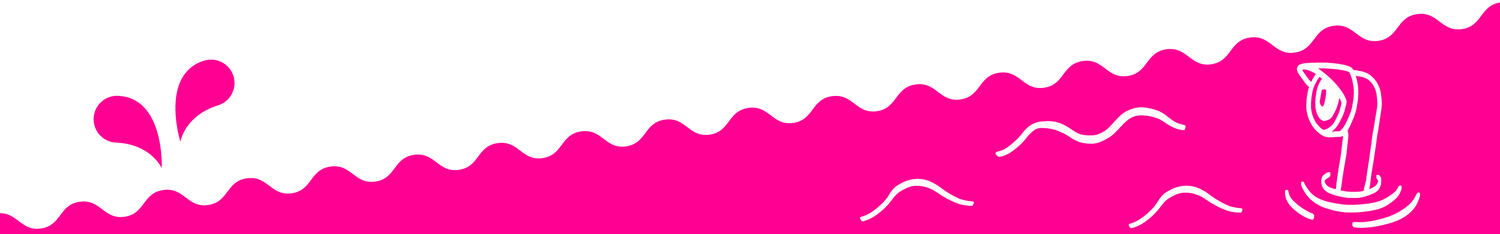 Section top- white to pink diagonal with a cloud shaped edge